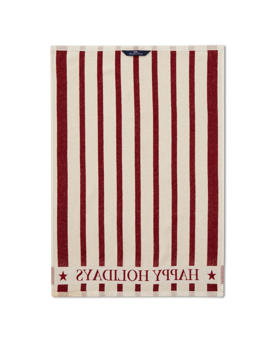 Striped Cotton Terry Jacquard Geschirrtuch 50 x 70 cm, Beige-red Lexington