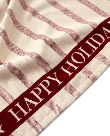 Striped Cotton Terry Jacquard Geschirrtuch 50 x 70 cm - Beige-red - Lexington
