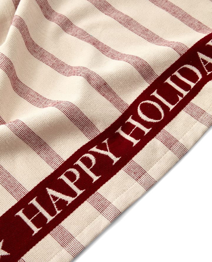 Striped Cotton Terry Jacquard Geschirrtuch 50 x 70 cm, Beige-red Lexington