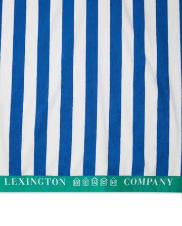 Striped Cotton Terry Strandhandtuch 100 x 180cm - Blau-weiß-grün - Lexington