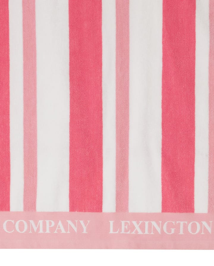 Striped Cotton Terry Strandhandtuch 100 x 180cm - Cerise - Lexington
