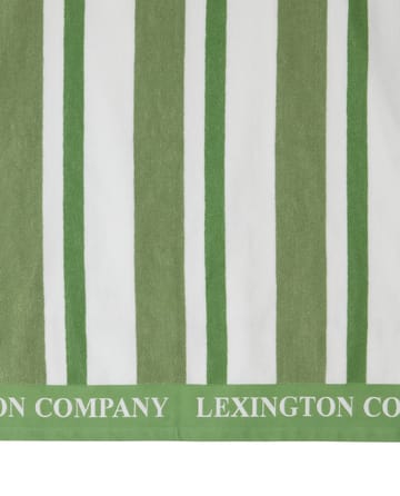 Striped Cotton Terry Strandhandtuch 100 x 180cm - Green - Lexington