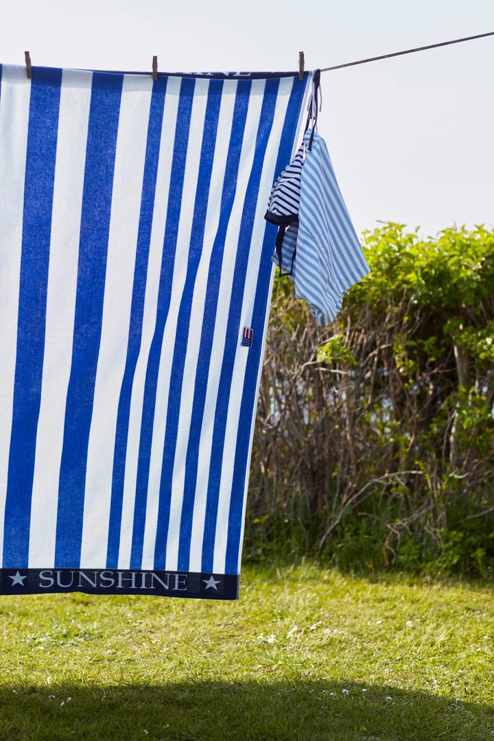 Striped Family Strandhandtuch 200 x 180cm, Blau-weiß Lexington