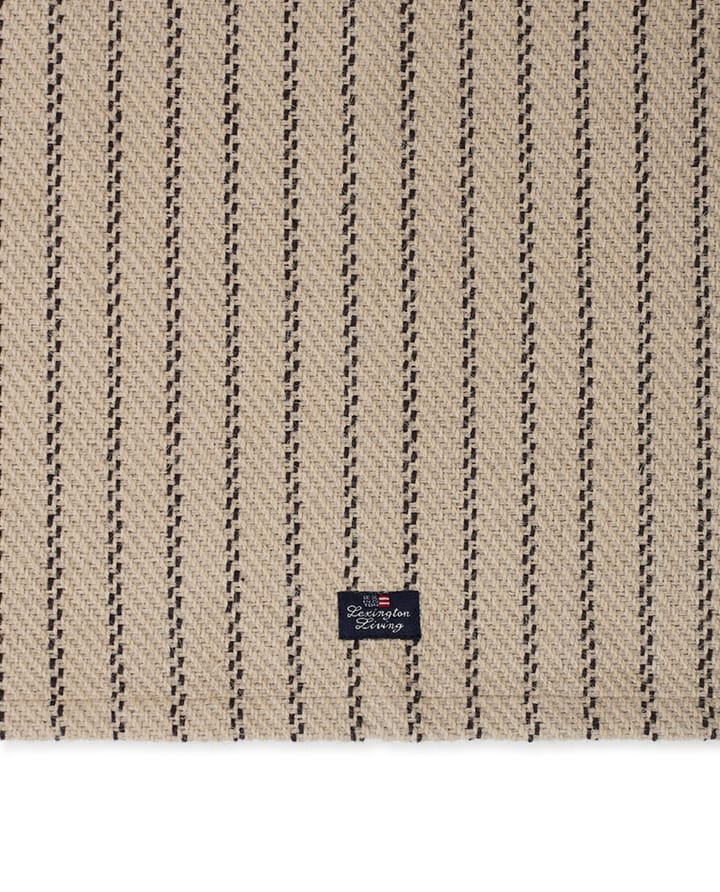 Striped Jute Cotton Platzdecke 40 x 50cm - Beige-dark gray - Lexington