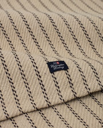 Striped Jute Cotton Tischläufer 50 x 250cm - Beige-dark gray - Lexington