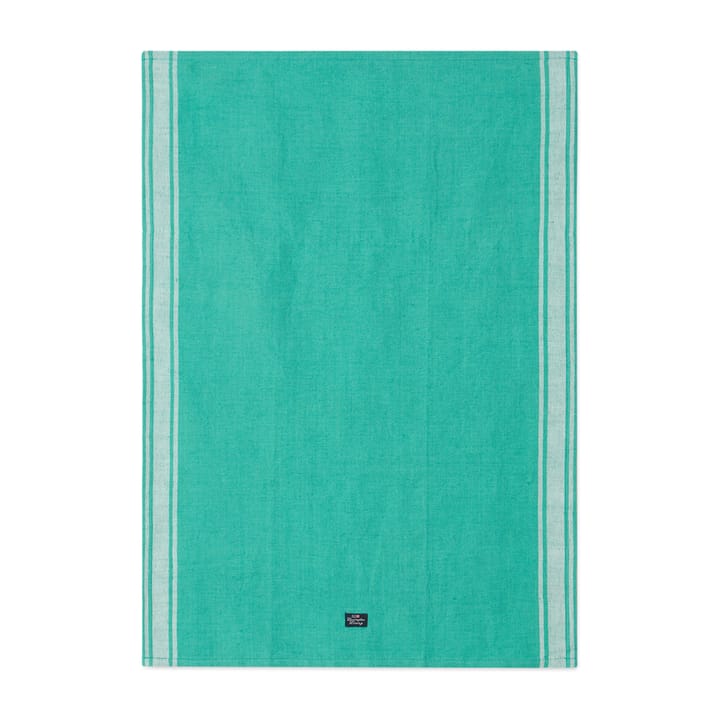 Striped Linen Cotton Geschirrtuch 50 x 70cm - Grün-weiß - Lexington