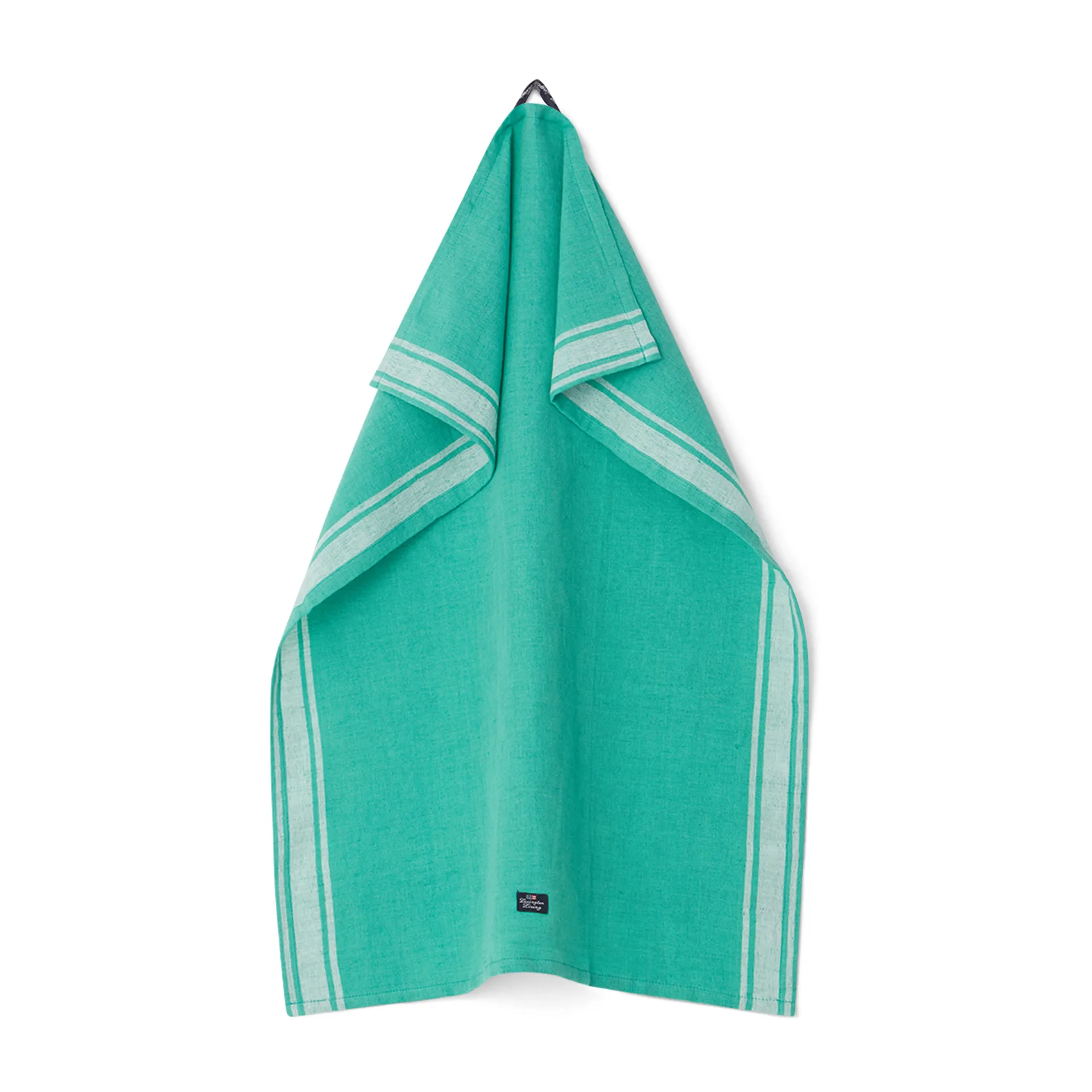 Striped Linen Cotton Geschirrtuch 50 x 70cm, Grün-weiß Lexington