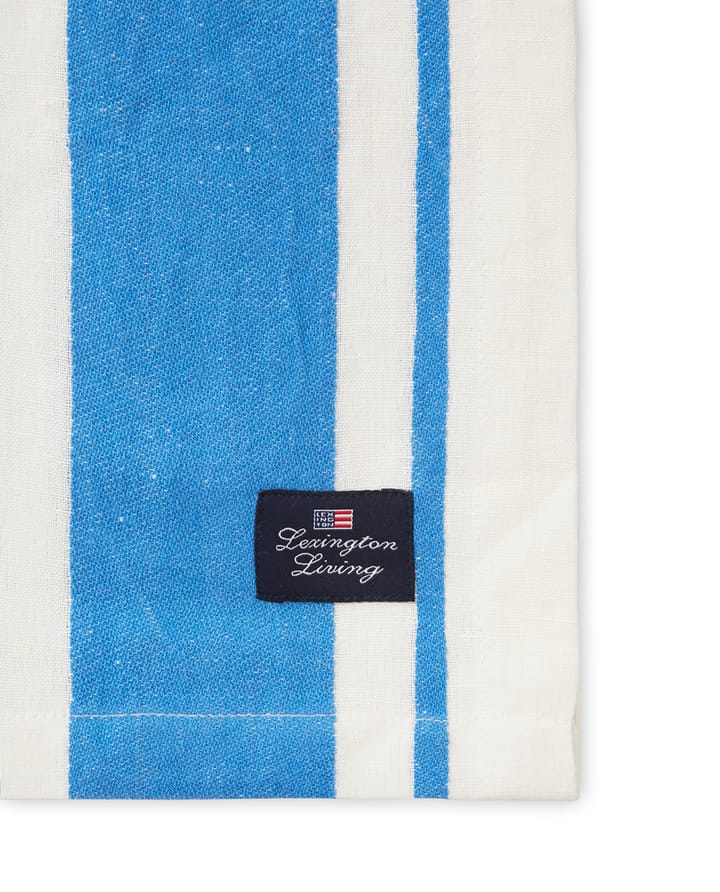 Striped Linen Cotton Tischtuch 150 x 250cm, Blau-weiß Lexington