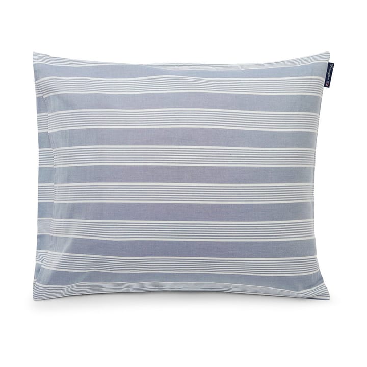 Striped Lyocell Cotton Kissenbezug 50 x 60cm - Blue-white - Lexington