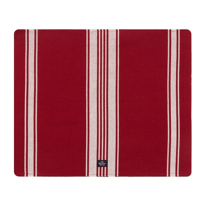 Striped Organic Cotton Rib Platzdeckchen 40 x 50 cm - Red-white - Lexington