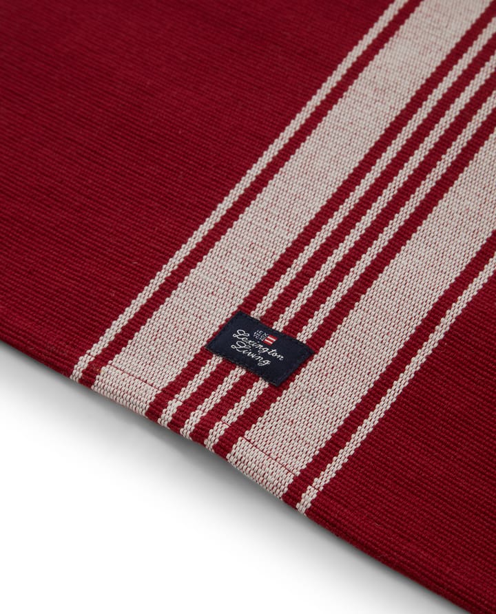 Striped Organic Cotton Rib Platzdeckchen 40 x 50 cm, Red-white Lexington
