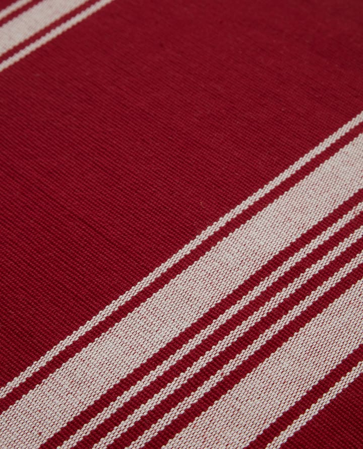 Striped Organic Cotton Rib Platzdeckchen 40 x 50 cm, Red-white Lexington