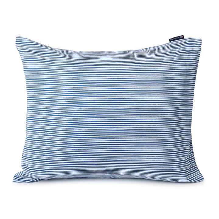 Striped Organic Cotton Sateen Kissenbezug 50 x 60cm - Blue-white - Lexington