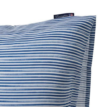Striped Organic Cotton Sateen Kissenbezug 50 x 60cm - Blue-white - Lexington