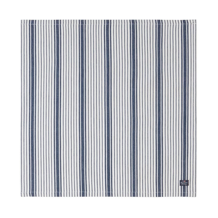 Striped Organic Cotton Serviette 50x50 cm, Navy Lexington