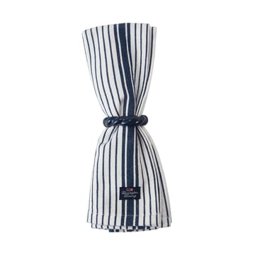 Striped Organic Cotton Serviette 50x50 cm - Navy - Lexington