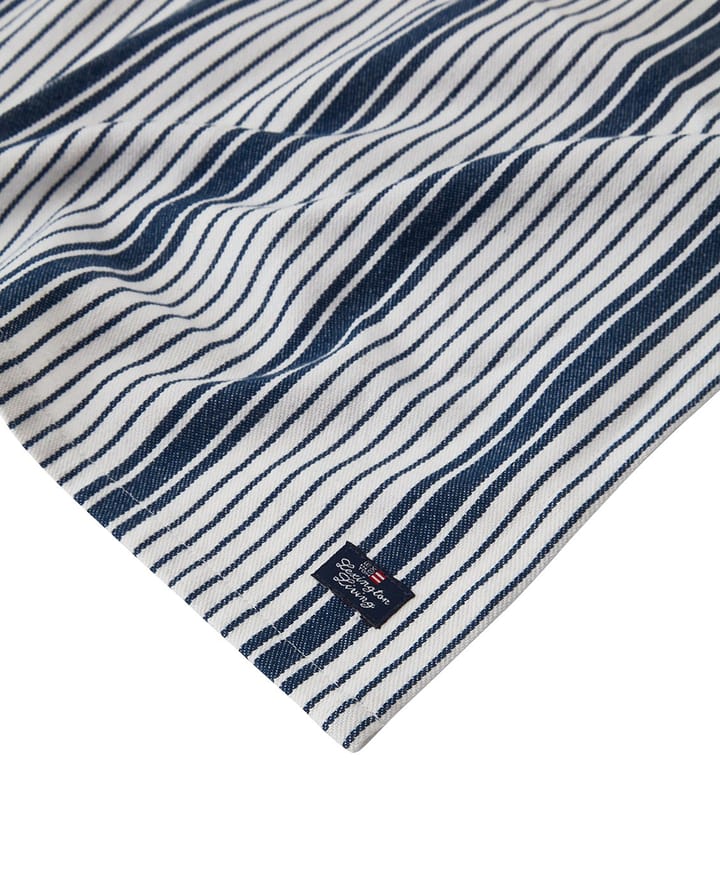 Striped Organic Cotton Serviette 50x50 cm - Navy - Lexington