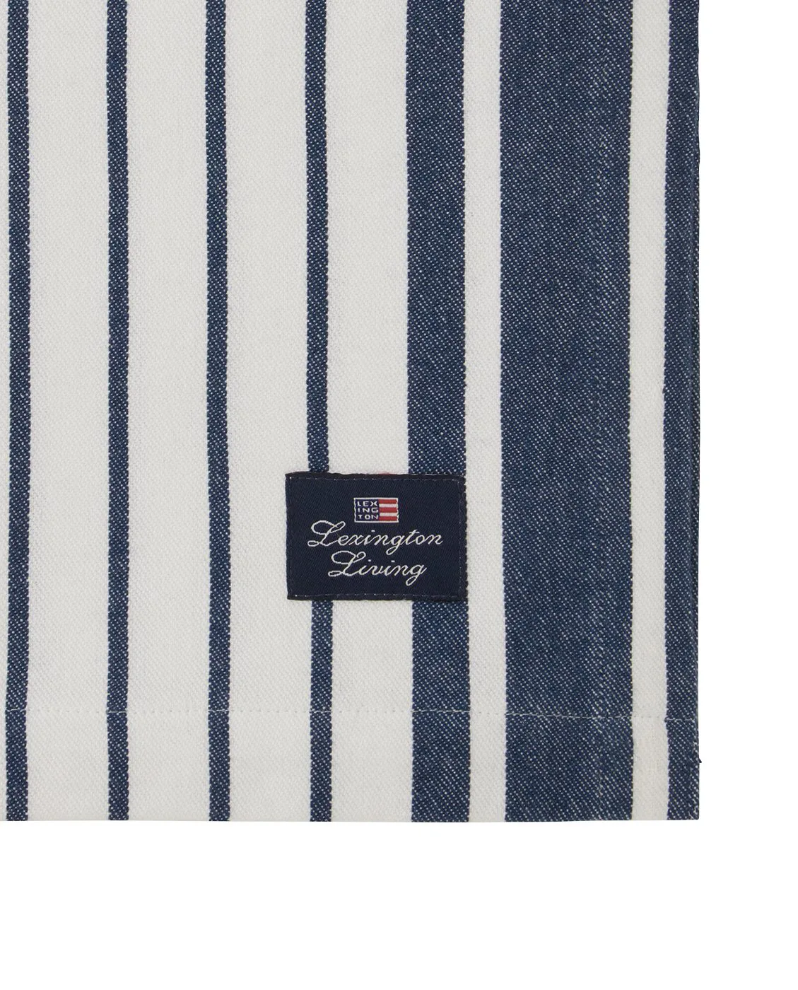 Striped Organic Cotton Tischdecke 150 x 250cm, Navy Lexington