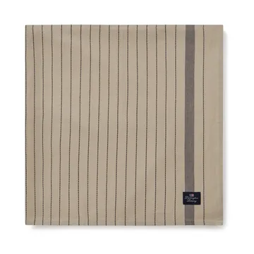 Striped Organic Cotton Tischdecke 150x350cm - Beige-dark gray - Lexington
