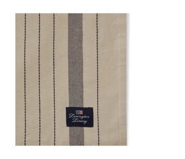 Striped Organic Cotton Tischdecke 150x350cm - Beige-dark gray - Lexington