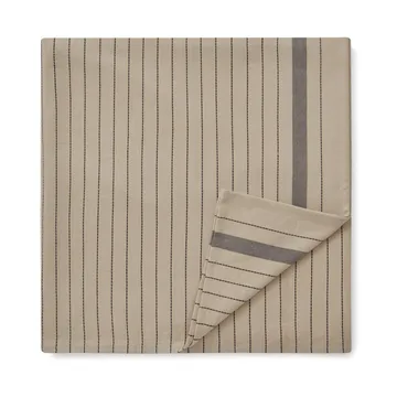 Striped Organic Cotton Tischdecke 150x350cm - Beige-dark gray - Lexington