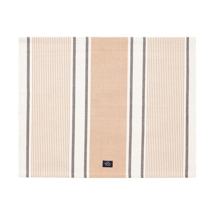 Striped Organic Cotton Tischset 40x50 cm - Beige - Lexington