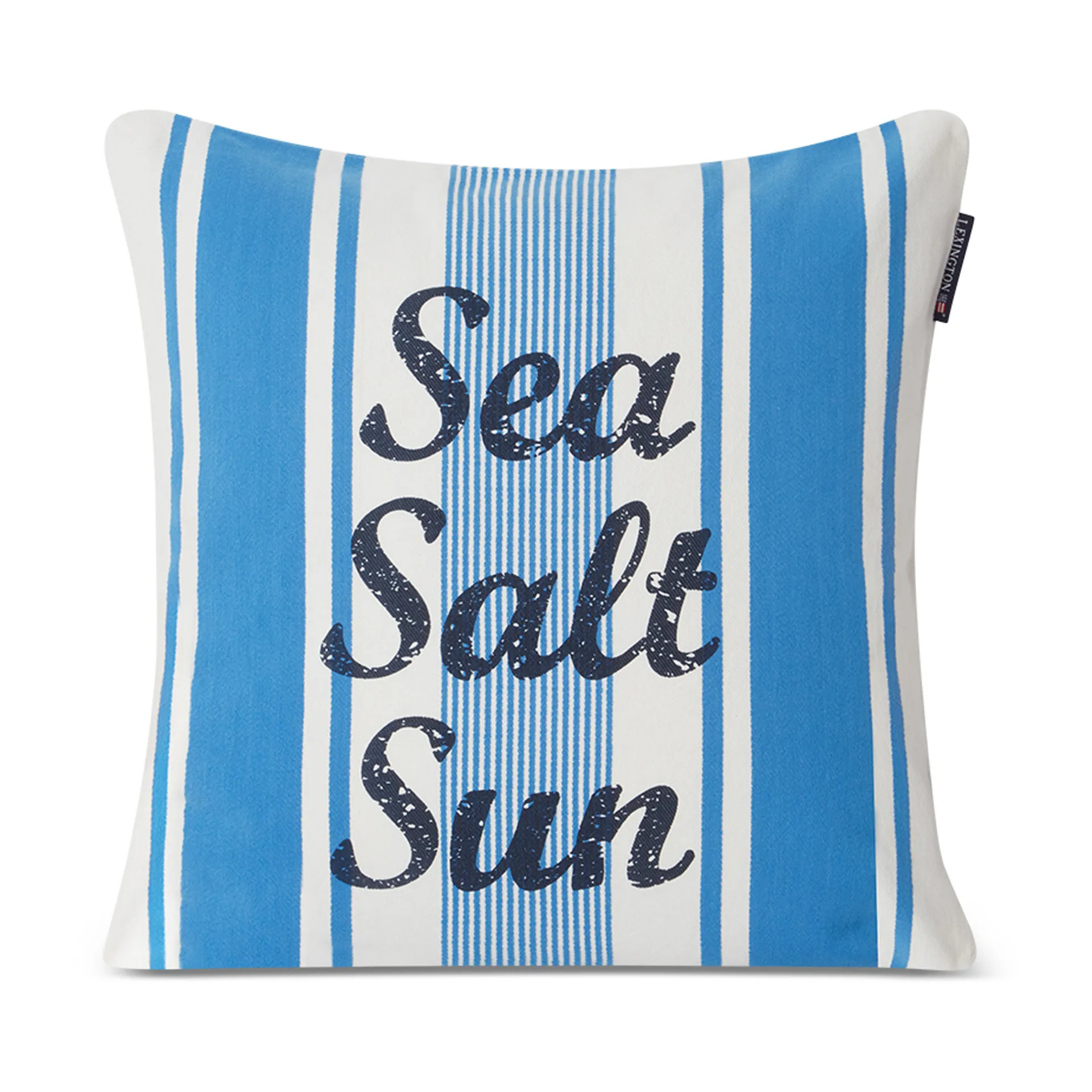 Striped Sea Salt Sun Kissenbezug 50 x 50cm, Blau-weiß Lexington