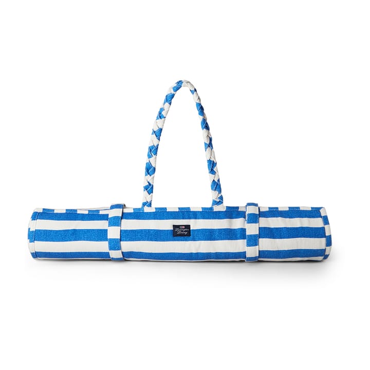 Striped Strandtuch 190 x 70cm - Blau-weiß - Lexington