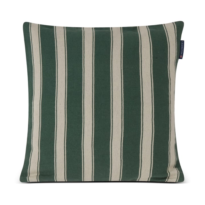Structure Striped Linen Cotton Kissenbezug 50 x 50 cm - Green-beige - Lexington