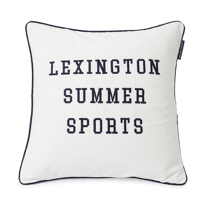 Summer Sports Twill Kissenbezug 50 x 50cm - White-dark blue - Lexington