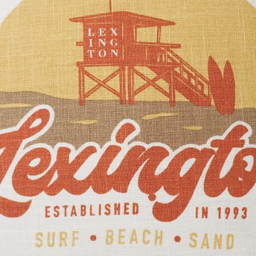 Surf Beach Logo Canvas Kissenbezug 50 x 50cm - White-peach melon - Lexington