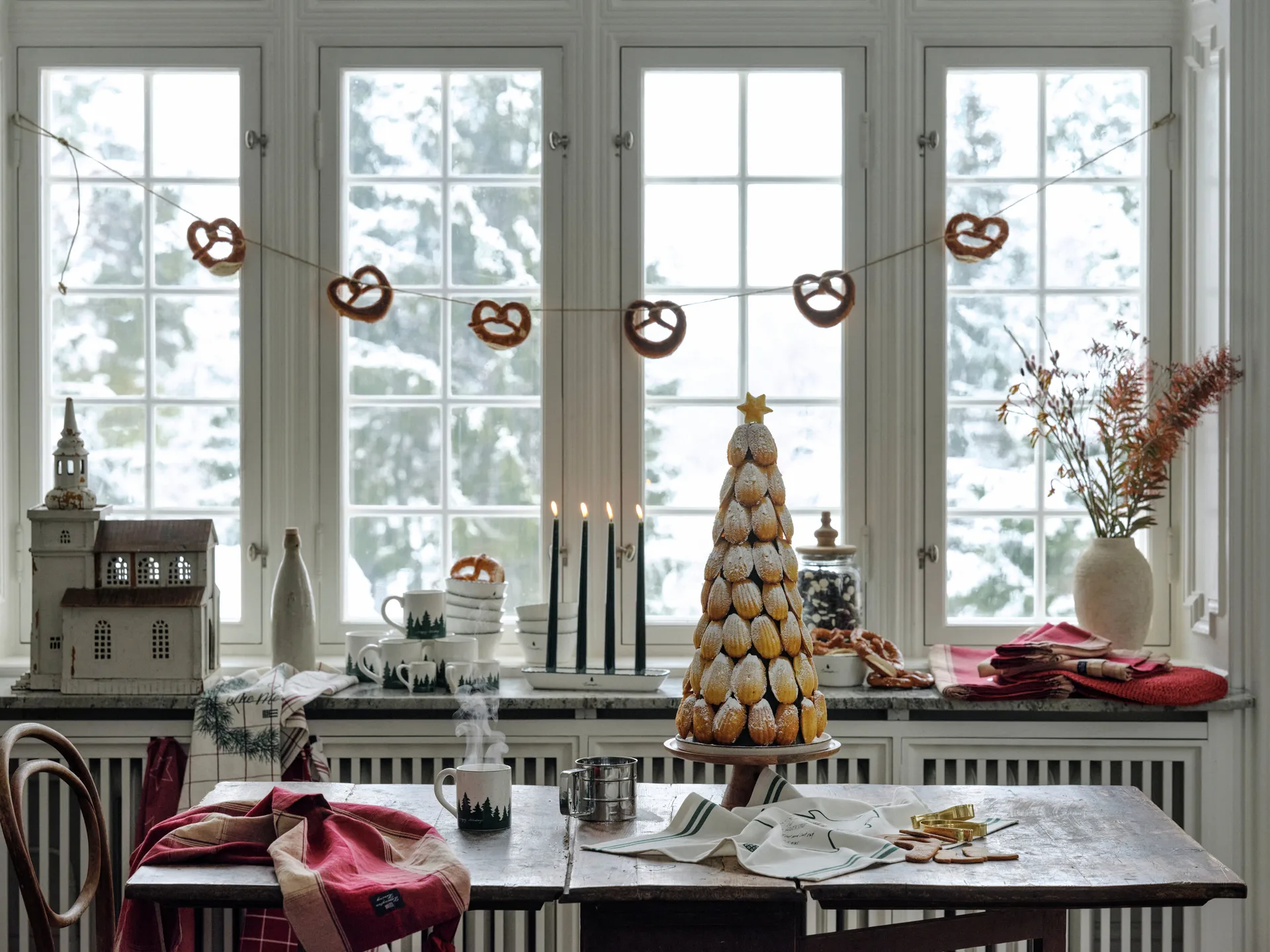 The Merrier Küchentuch 50x70 cm, Weiß-Rot-Grün Lexington