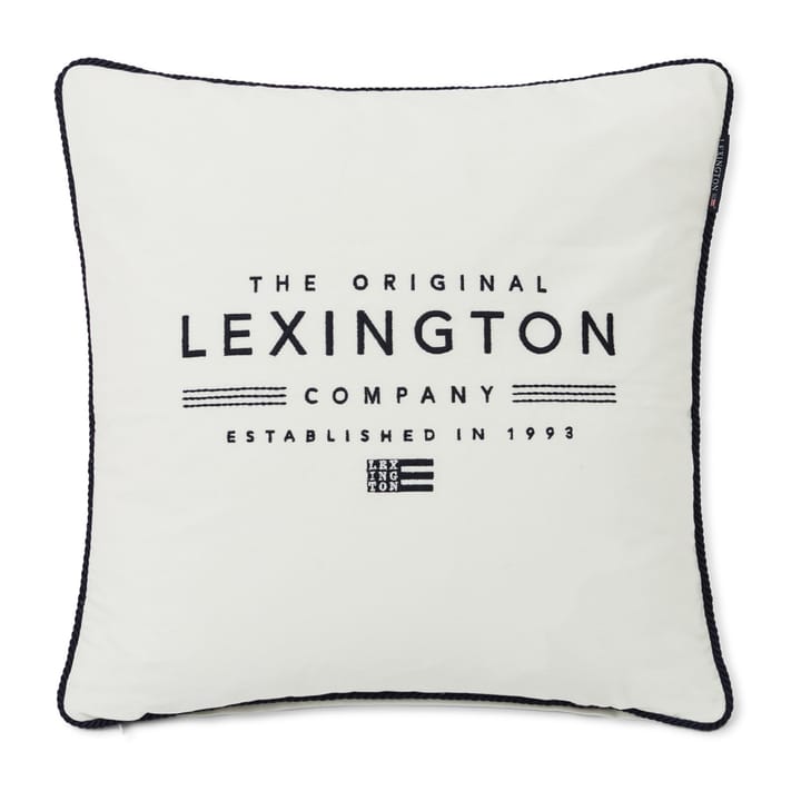 The Original Organic Cotton Kissenbezug 50 x 50cm - White-dark blue - Lexington