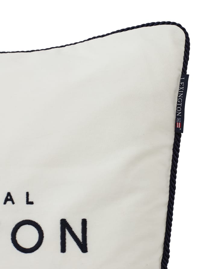 The Original Organic Cotton Kissenbezug 50 x 50cm - White-dark blue - Lexington
