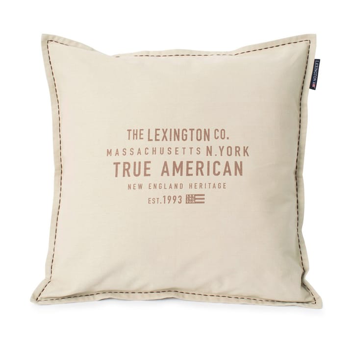 True American Cotton Canvas Kissenbezug 50 x 50cm - Hellbeige - Lexington