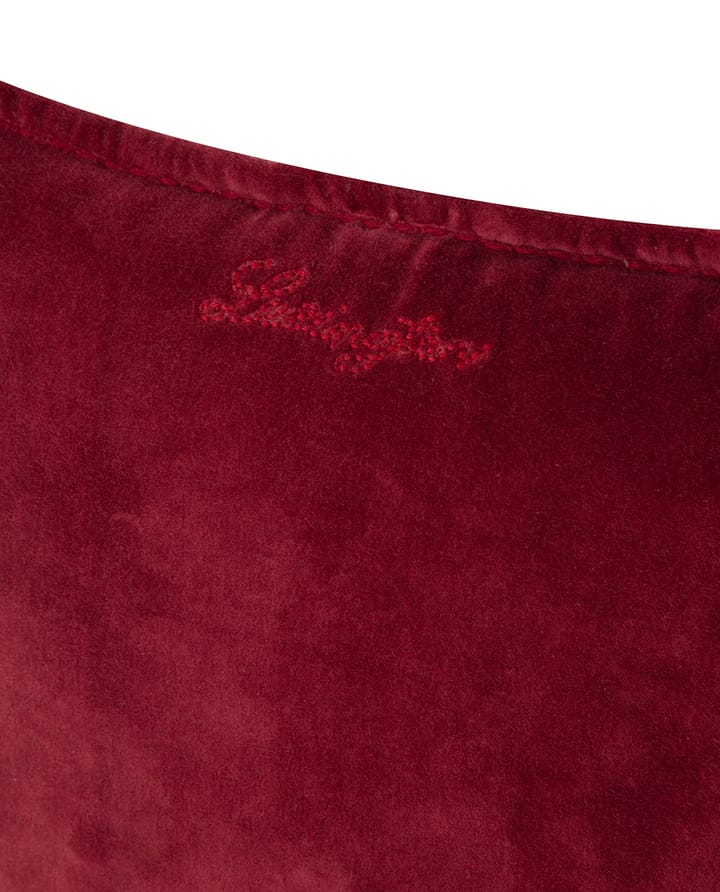 Velvet Kissenbezug mit Rand 50 x 50 cm - Dark red - Lexington