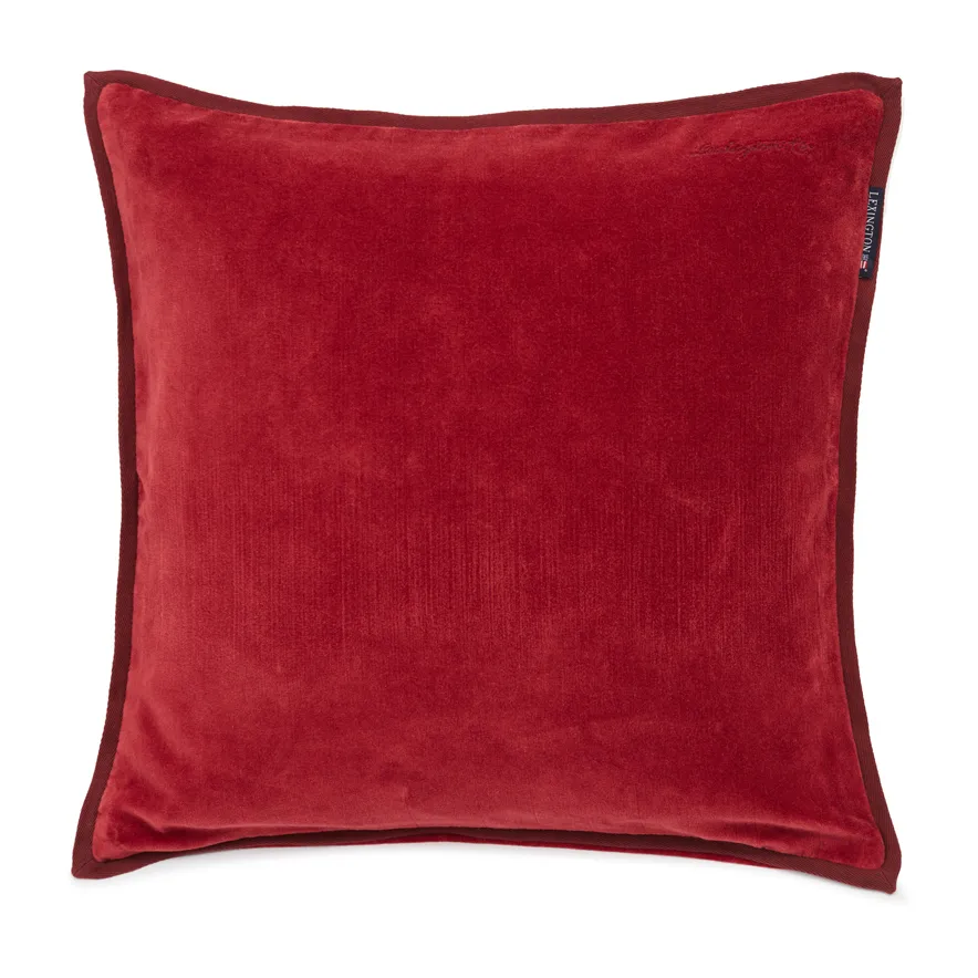 Velvet Kissenbezug mit Rand 50 x 50 cm, Red Lexington