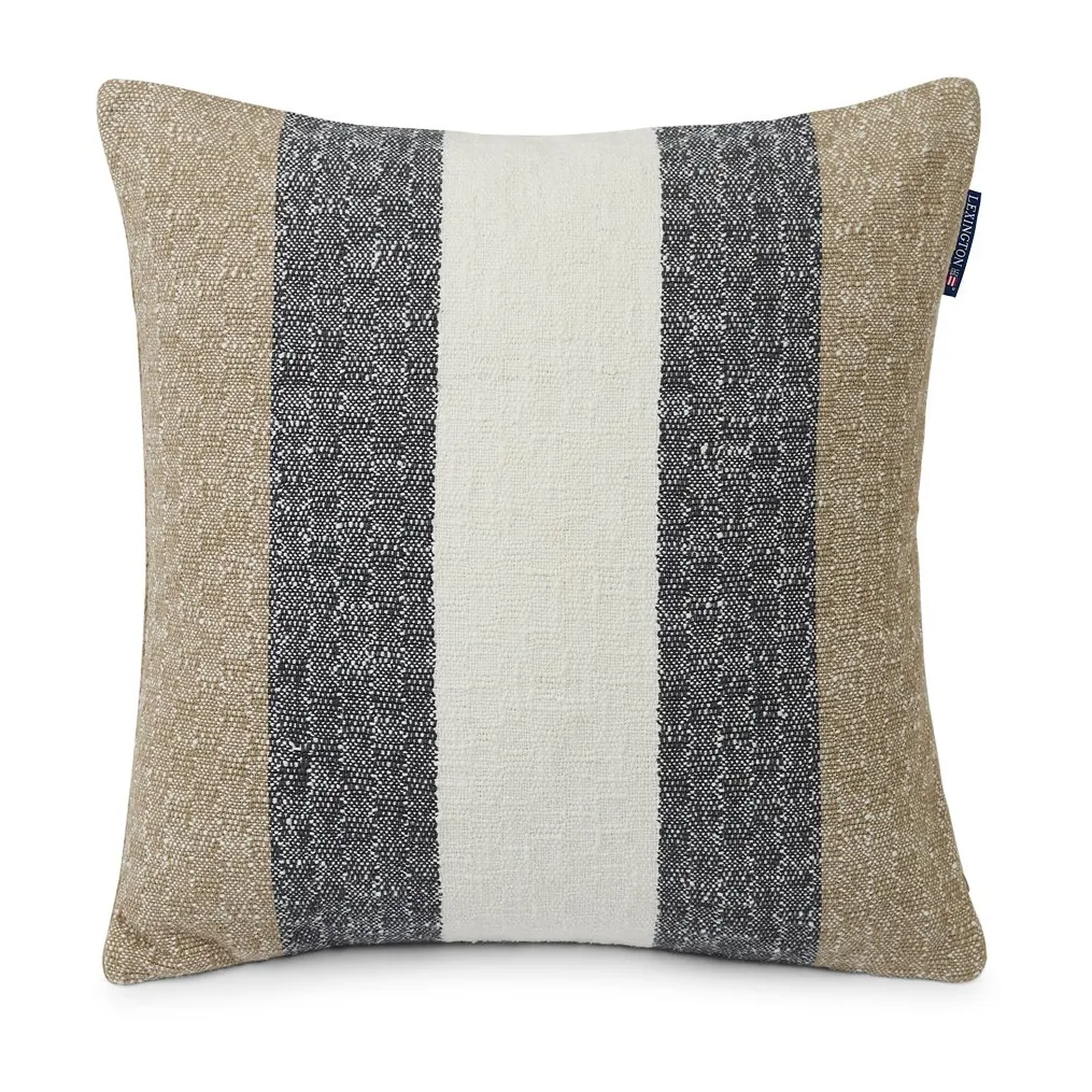 Vertical Striped Cotton Kissenbezug 50 x 50cm, Beige-gray Lexington