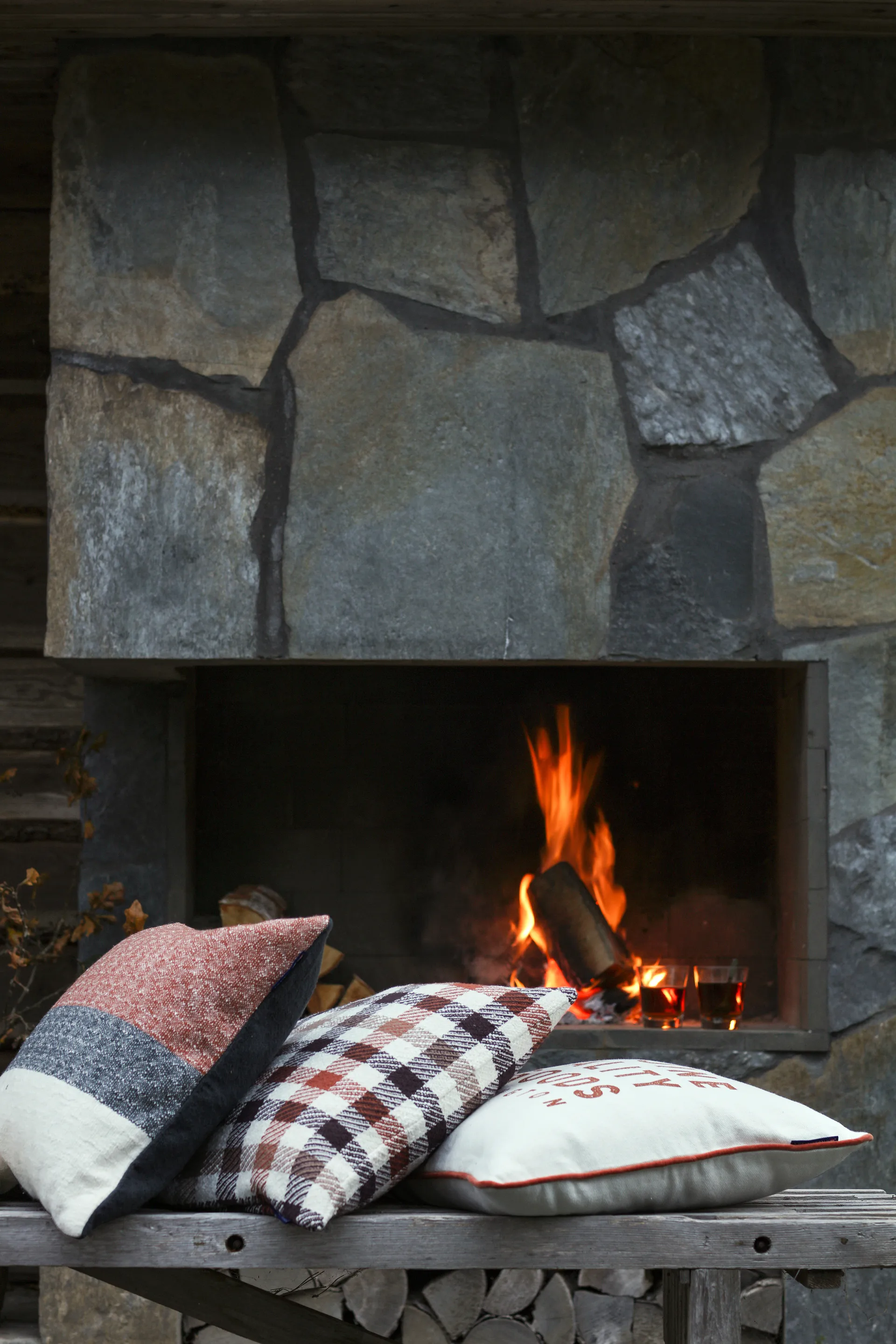 Vertical Striped Cotton Kissenbezug 50 x 50cm, Copper-gray Lexington