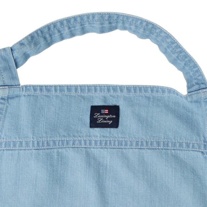 Washed denim Schürze 80 x 105cm, Light blue Denim Lexington