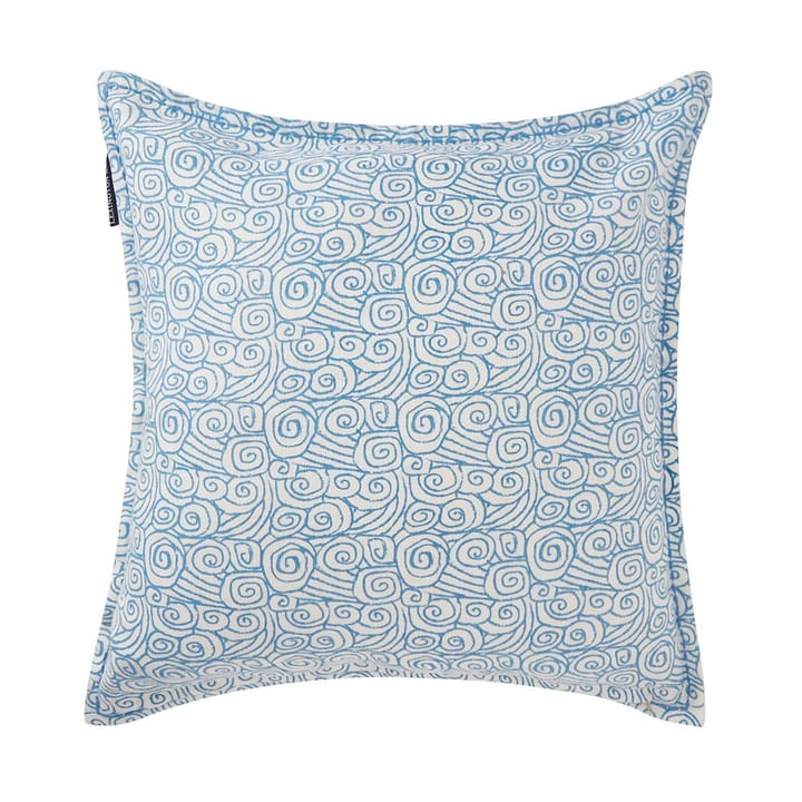 Waves Printed Linen/Cotton Kissenbezug 50x50 cm, White Lexington