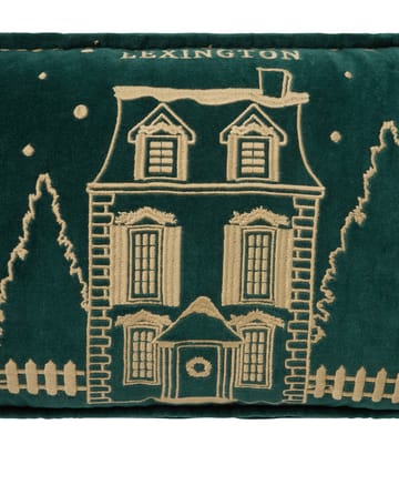 Winter House biologisches Baumwolle-Samt Kissen 30x50 cm - Green-Light Beige - Lexington