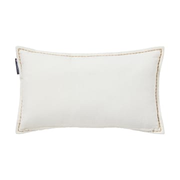 Winter House biologisches Baumwolle-Samt Kissen 30x50 cm - White-Light beige - Lexington