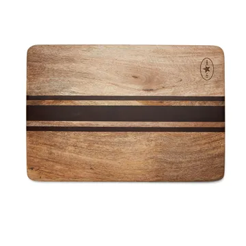 Wood serving board stripes - 40 x 28cm - Lexington