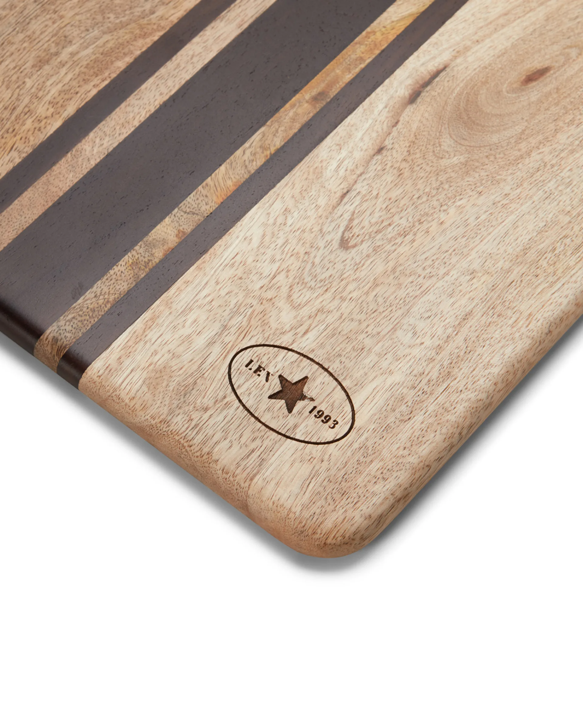 Wood serving board stripes, 40 x 28cm Lexington