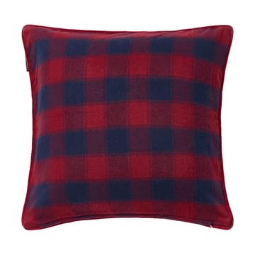 Wrapped checked biologischer Flannell Kissenbezug 50x50 cm - Dark blue-red - Lexington