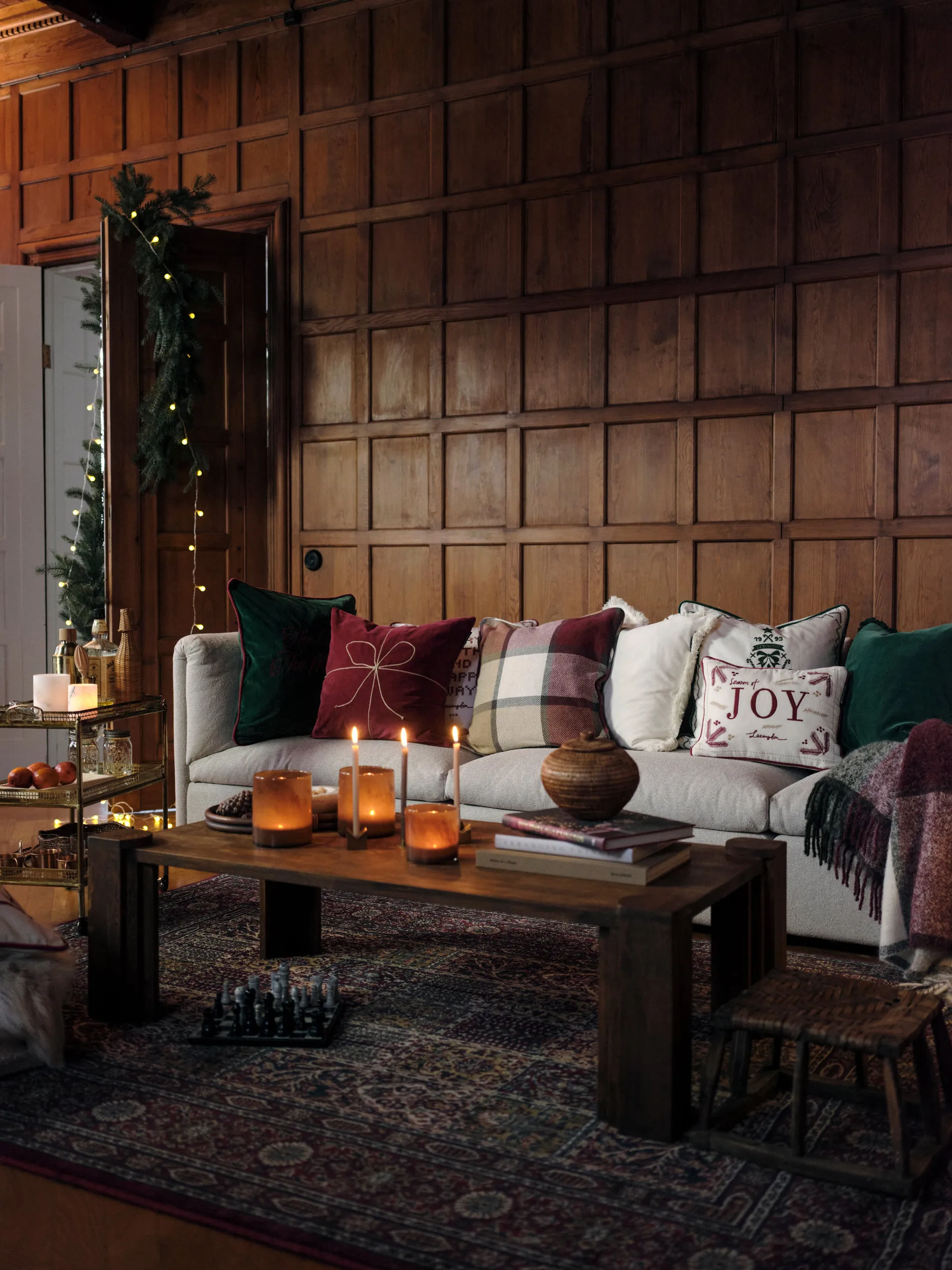 Wrapped Velvet Kissenbezug 50x50 cm, Rot Lexington