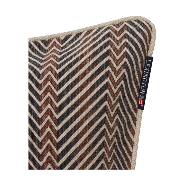Zig Zag Printed Kissenbezug 50 x 50cm, Brown-beige Lexington