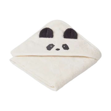 Albert Badetuch mit Kapuze 70x70 cm - Panda creme de la creme - Liewood