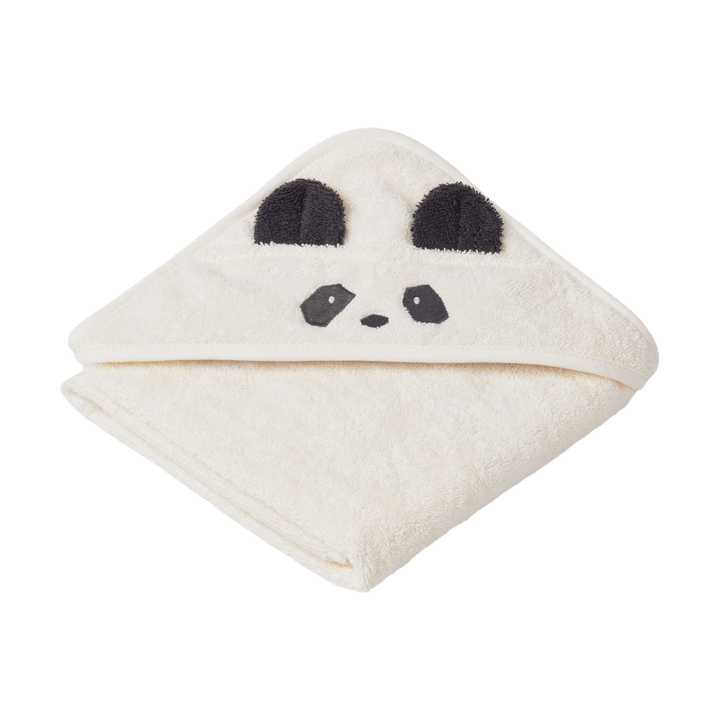 Albert Badetuch mit Kapuze 70x70 cm - Panda creme de la creme - Liewood